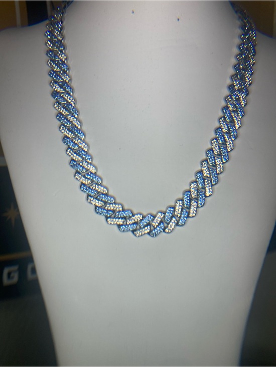 Jewelry - Stainless Steel CZ Cuban Link Necklace - Women's Fashion Jewelry